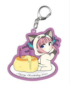 The Quintessential Quintuplets Animarukko Acrylic Key Ring Nino (Birthday Ver.) (Anime Toy)