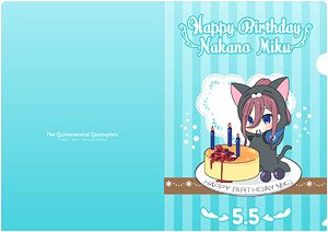 The Quintessential Quintuplets Animarukko Clear File 2020 Birthday Ver. Miku (Anime Toy)