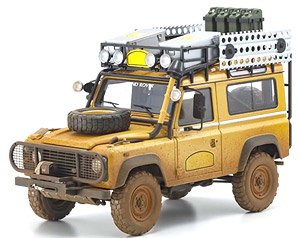 ランドローバー ディフェンダー 90 キャメルトロフィー ボルネオ 1985 ダーティバージョン (イエロー) (ミニカー)