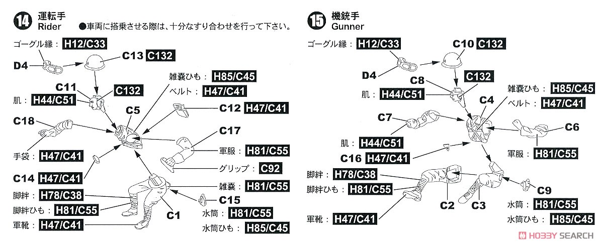 日本陸軍 九七式側車付自動二輪車 陸王 (プラモデル) 塗装3