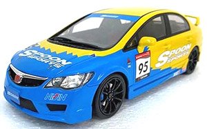 ホンダ シビック (FD2) スプーン スポーツ (ブルー/イエロー) 香港エクスクルーシブモデル (ミニカー)