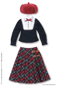 PNM British Girl Set (Black x Red Check) (Fashion Doll)