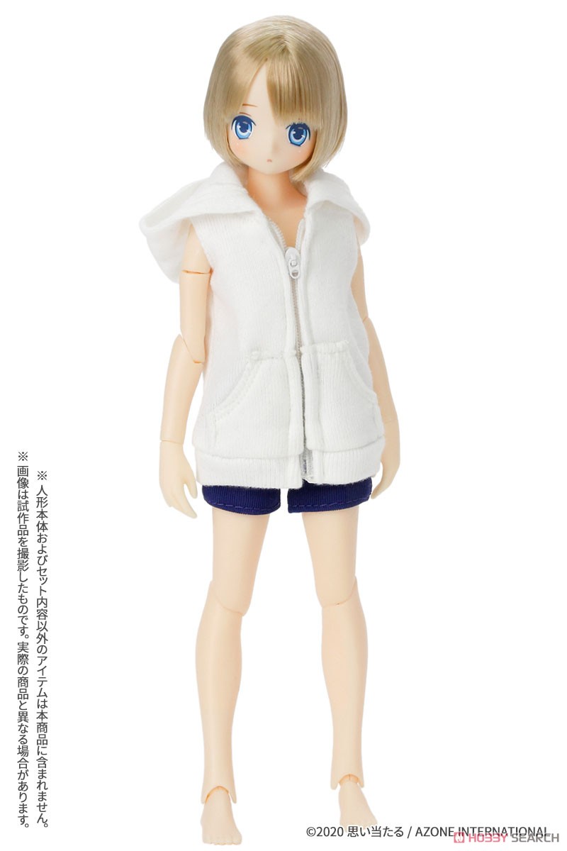 PNS Boy`s Sleeveless Hoodie (White) (Fashion Doll) Other picture1