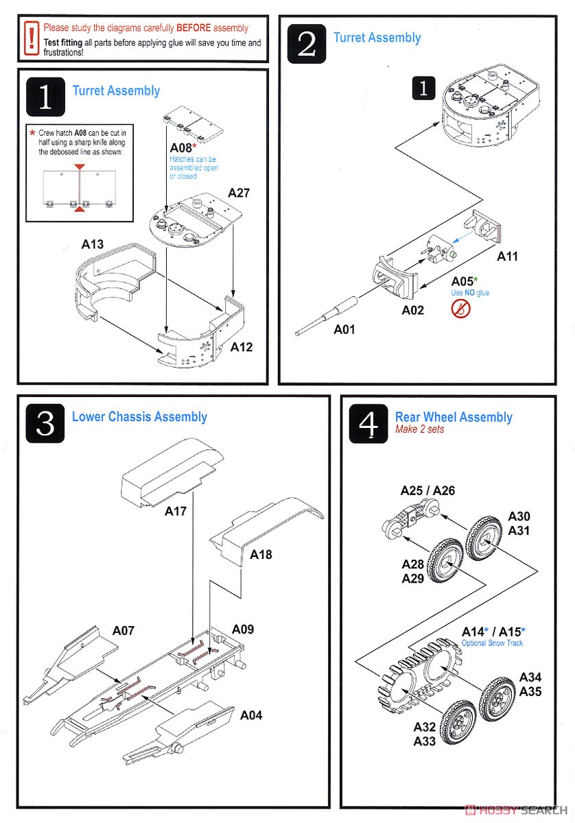 Soviet Heavy Armoured Car BA-3 / BA-6 (Plastic model) Assembly guide1