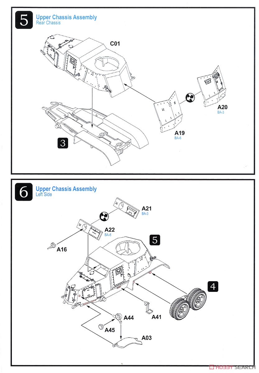 Soviet Heavy Armoured Car BA-3 / BA-6 (Plastic model) Assembly guide2