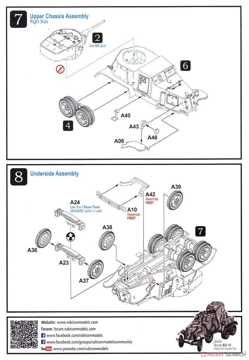 Soviet Heavy Armoured Car BA-3 / BA-6 (Plastic model) Assembly guide3