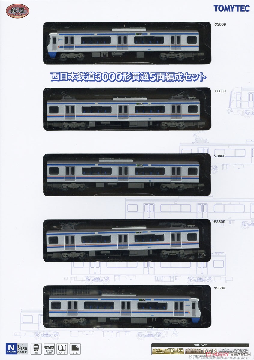 鉄道コレクション 西日本鉄道 3000形 貫通5両編成セット (5両セット) (鉄道模型) パッケージ1