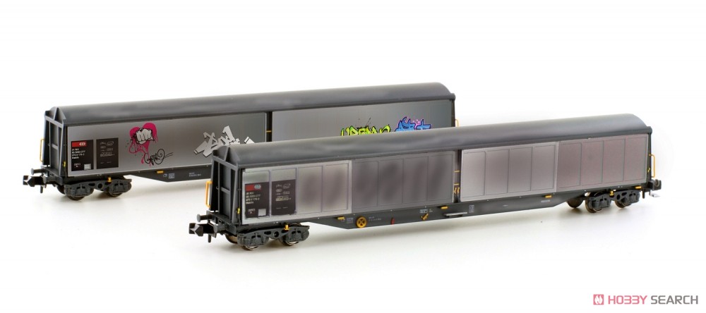 Schiebewandwagen Habils SBB Cargo `Graffiti` Ep.V-VI 2er Set (Habils SBB ウェザリング仕様 Ep.V-VI) (2両セット) その他の画像1