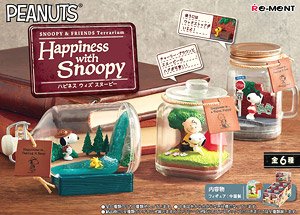 Snoopy & Friends Terrarium Happiness with Snoopy (Set of 6) (Anime Toy)