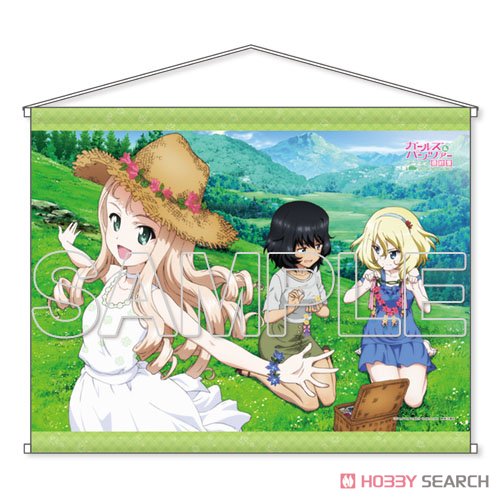 [Girls und Panzer] B2 Tapestry -Oshida & Ando Flower Decoration Showdown Ver.- (Anime Toy) Item picture1