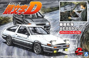 藤原拓海 AE86トレノ プロジェクトD仕様 ドライバーフィギュア付 (プラモデル)