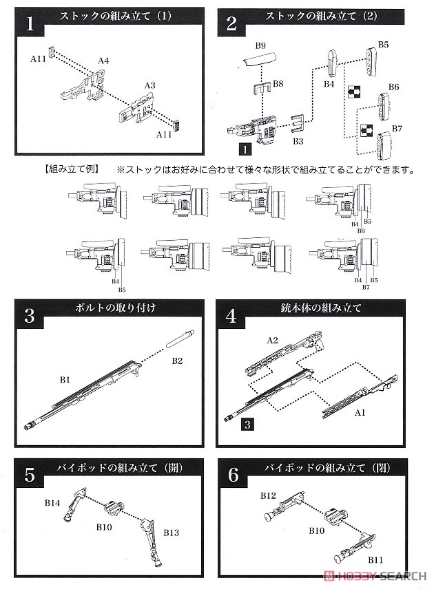 1/12 Little Armory (LA063) XM2010 Type (Plastic model) Assembly guide1