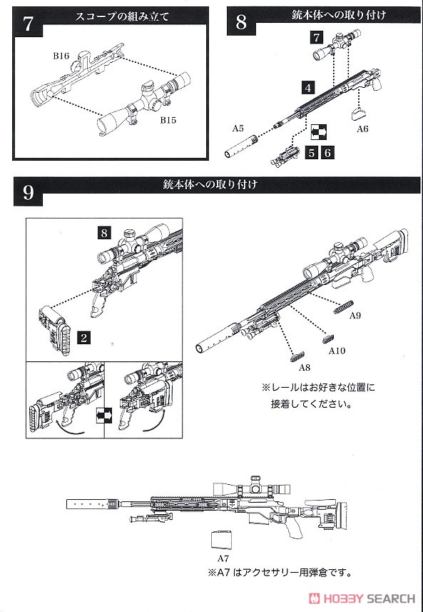 1/12 Little Armory (LA063) XM2010 Type (Plastic model) Assembly guide2