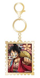 One Piece Kirie Art Key Metal Ring Monkey D. Luffy (Anime Toy)