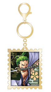 One Piece Kirie Art Key Metal Ring Roronoa Zoro (Anime Toy)