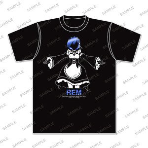 Re:Zero -Starting Life in Another World- Foil Print T-Shirt Rem (L) (Anime Toy)