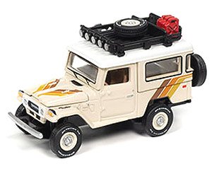 1980 トヨタ ランドクルーザー ハードトップ (ベージュ) w/ルーフラック (ミニカー)
