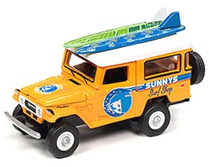 1980 Toyota Land Cruiser Hardtop (Orange) w/Surfboard (Diecast Car)