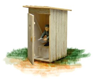 The Out House with Figure of German Soldier Set (Plastic model)
