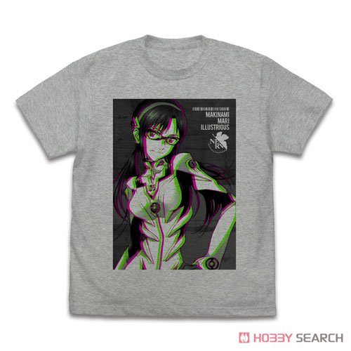 EVANGELION 真希波・マリ・イラストリアス グラフィックTシャツ Gray M (キャラクターグッズ) 商品画像1