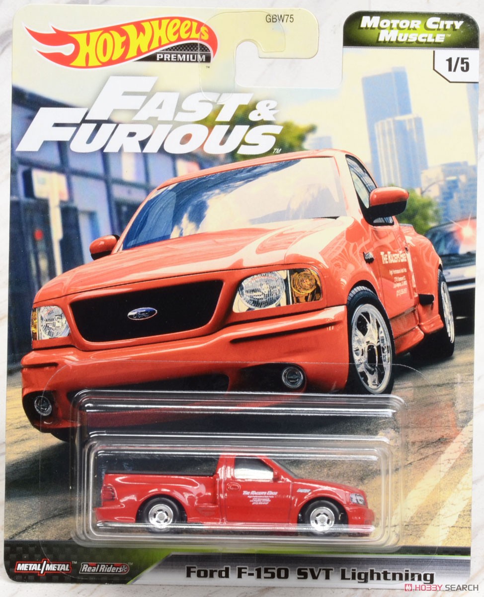 ホットウィール ワイルド・スピード プレミアムアソート - MOTOR CITY MUSCLE Ford F-150 SVT Lightning (玩具) パッケージ1