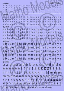 Decal Letters (Lowercase) - Black 1-3mm (Decal)