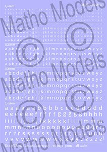Decal Letters (Lowercase) - White, 1-3mm (Decal)