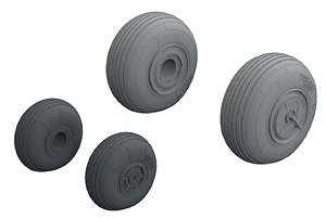 Mi-24V Wheels (for Zvezda) (Plastic model)