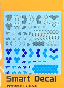 Smart Decal Small Honeycomb (Black/Blue) (Decal)