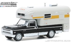 1966 Dodge D-100 with Winnebago Slide-In Camper (ミニカー)