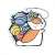 Natsume`s Book of Friends Kirie Series Glitter Key Ring Nyanko-sensei E Water Balloon (Anime Toy) Item picture1