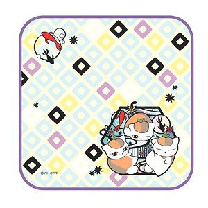 Natsume`s Book of Friends Kirie Series Gauze Mini Towel Triple Nyanko-sensei B Goldfish Scooping (Anime Toy)