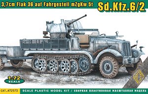 Sd.Kfz 6/2 5t ハーフトラック 3.7cm対空自走砲 (プラモデル)