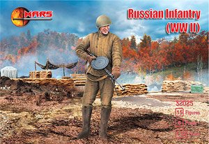 Russian Infantry WW.II (8 Types, 15 Pieces Each) (Plastic model)