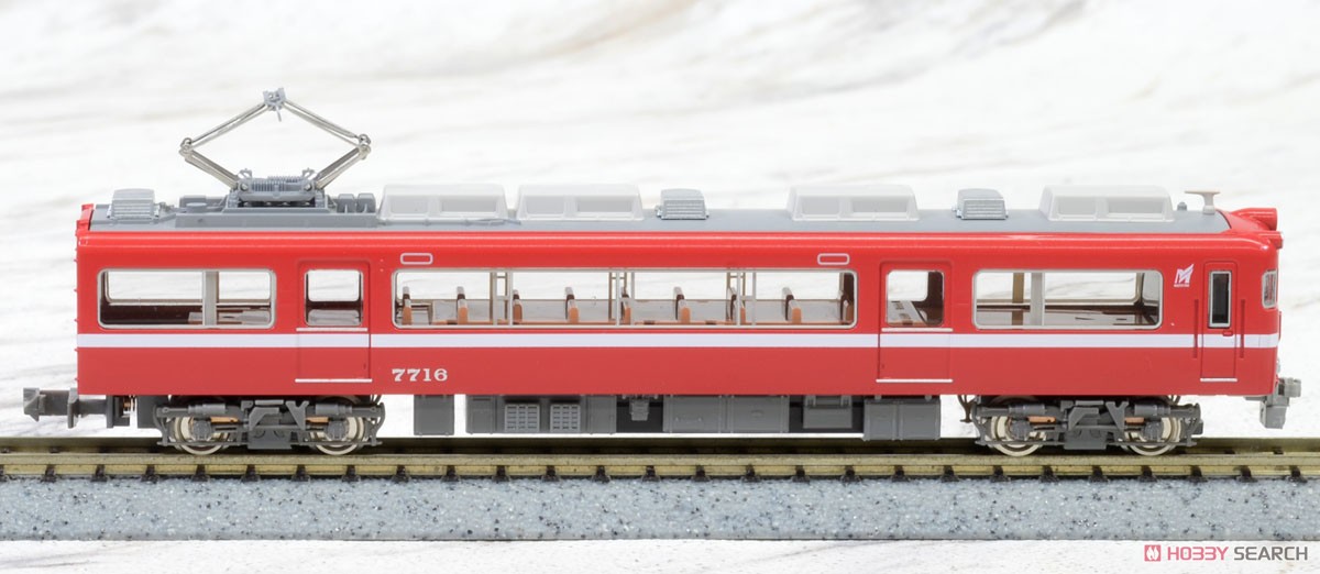 Meitetsu Series 7700 White Stripe Car (without End Panel Window) Standard Two Car Formation Set (w/Motor) (Basic 2-Car Set) (Pre-colored Completed) (Model Train) Item picture4