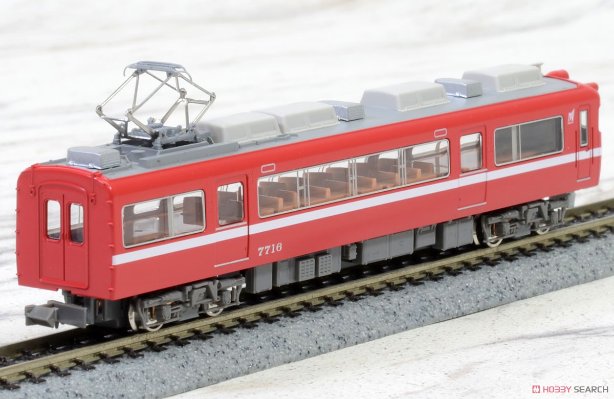 Meitetsu Series 7700 White Stripe Car (without End Panel Window) Standard Two Car Formation Set (w/Motor) (Basic 2-Car Set) (Pre-colored Completed) (Model Train) Item picture5