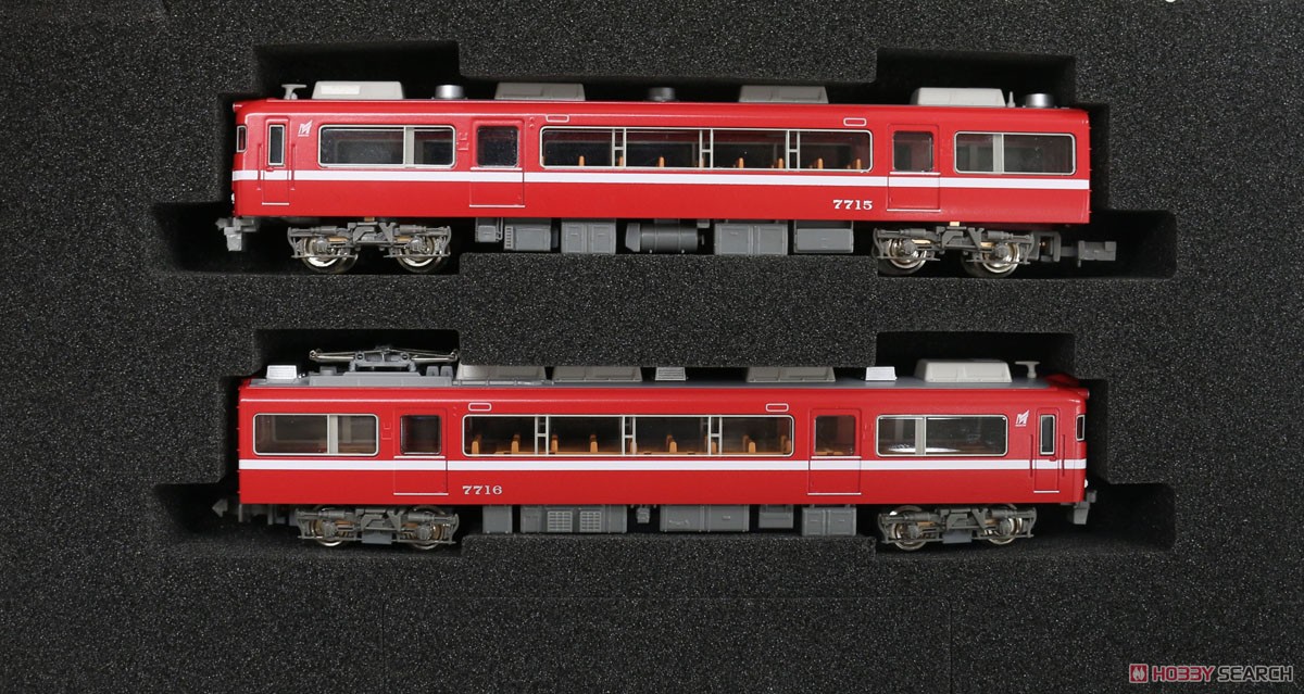 Meitetsu Series 7700 White Stripe Car (without End Panel Window) Standard Two Car Formation Set (w/Motor) (Basic 2-Car Set) (Pre-colored Completed) (Model Train) Item picture9