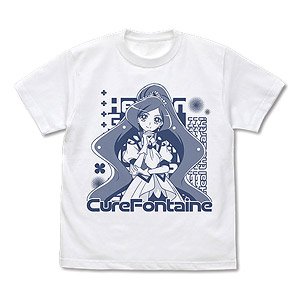 Healin` Good PreCure Cure Fontaine T-Shirts White L (Anime Toy)