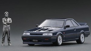 Nissan Skyline GTS-R (R31) Blue Black With Mr. Hoshino (ミニカー)