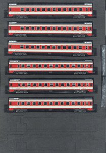 K8387/8 Ningbo East-Fuyang Standard Six Car Set (Red) (Basic 6-Car Set) (Model Train)