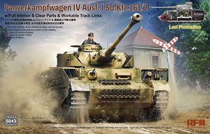 Pz.Kpfw.IV Ausf J Last Production w/Full Interior & Clear Parts & Workable Track Links (Plastic model)