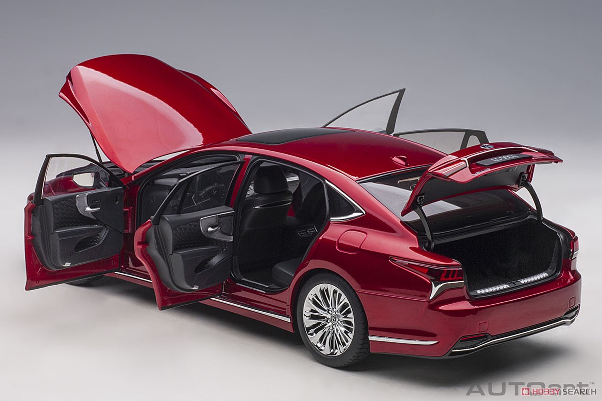 Lexus LS500h (Metallic Dark Red/Black) (Diecast Car) Item picture6