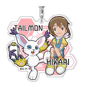 Acrylic Key Ring Digimon Adventure: 08 Hikari & Gatomon AK (Anime Toy)