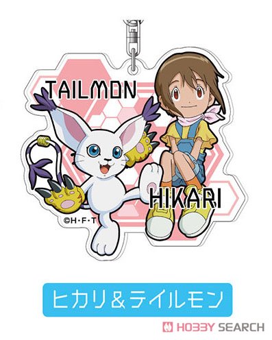 Acrylic Key Ring Digimon Adventure: 08 Hikari & Gatomon AK (Anime Toy) 商品画像1