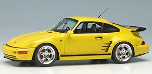 Porsche 911 (964) Turbo S Exclusive Flachbau 1994 (for Japanese Market) スピードイエロー (ブラックインテリア) (ミニカー)