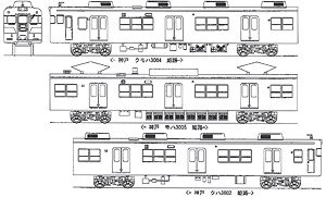 1/80(HO) Sanyo Electric Railway Series 3000 Ordinary Steel Car Three Car Set (3-Car Unassembled Kit) (Model Train)