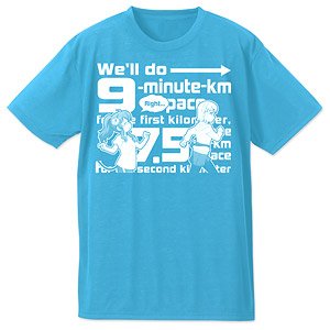 まちカドまぞく 千代田桃 ドライTシャツ TURQUOISE BLUE M (キャラクターグッズ)