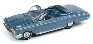1962 シェビー インパラ SS コンバーチブル シルバーブルー (ミニカー)