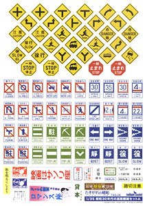 昭和30年代の道路標識セット A (プラモデル)