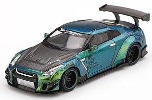 LB Works Nissan GT-R R35 Type2 Rear Wing Version 3 Magic Green Tarmac Works Limited (LHD) (Diecast Car)